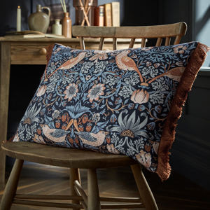 William Morris At Home Strawberry Thief Rectangular Cushion